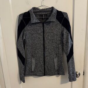 Pretty Little Thing Women’s Zip Up Gray, Black, White Jacket Mesh cutouts M